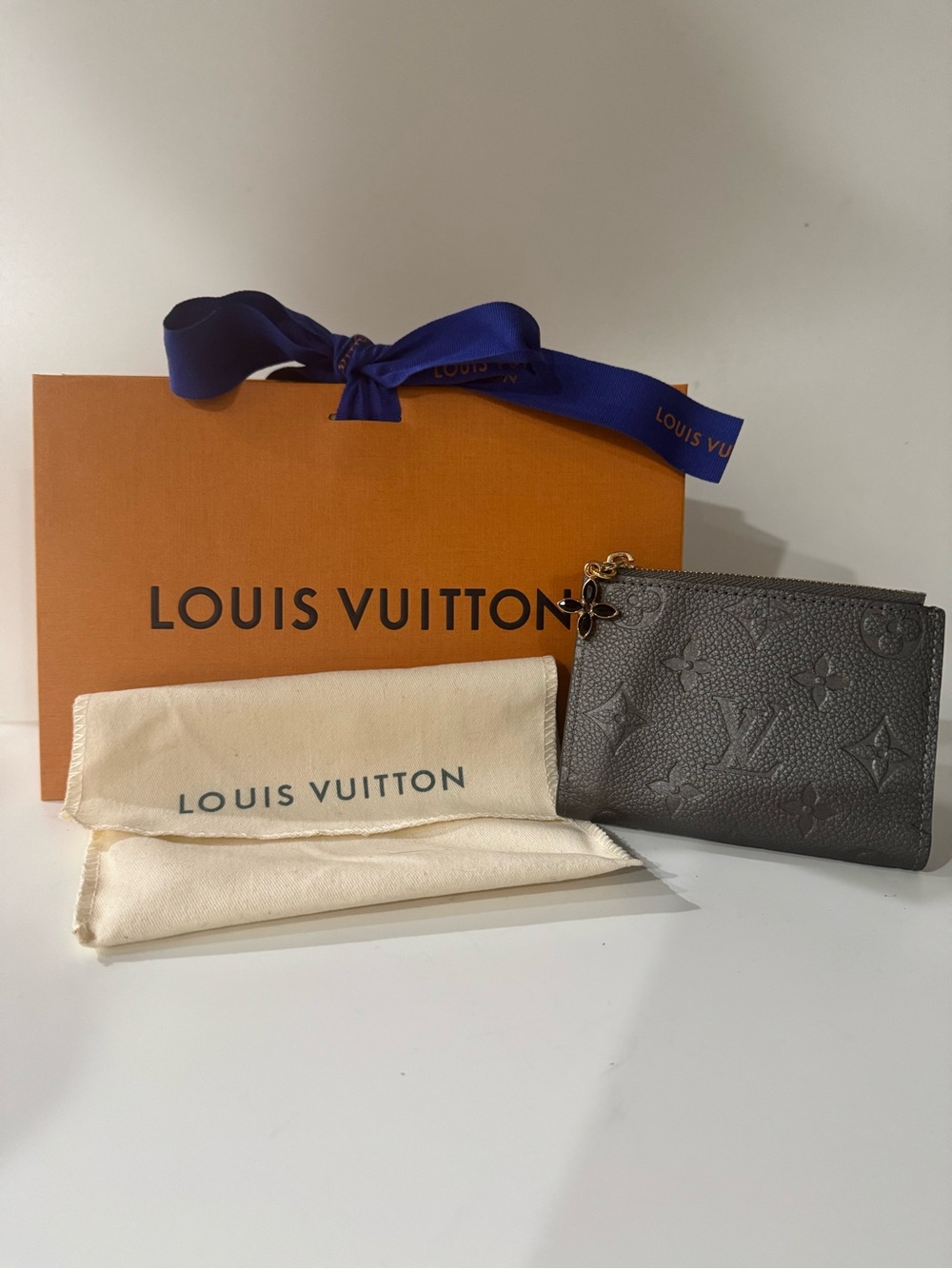 LIKE NEW - Louis Vuitton Empreinte Gun Metal/Dark Gray Lisa Wallet